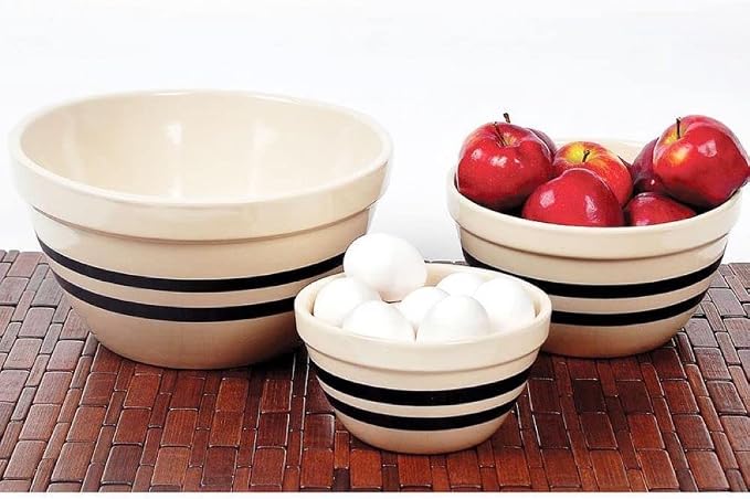 Ohio Stoneware Shoulder Bowls USA Made Tan by Lehmans