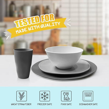 Teivio 32-Piece Plates and Bowls Sets - Image 6