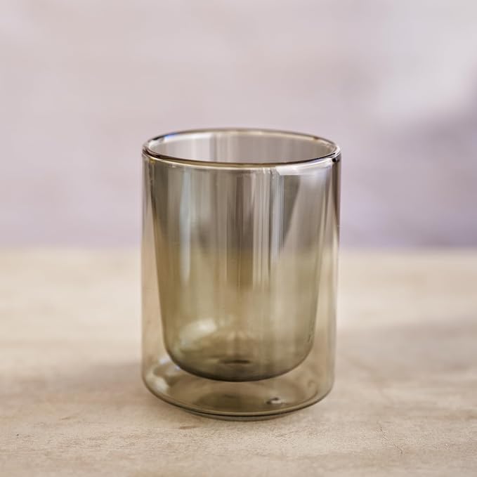Terra Kaffe Fog Mezzo 8 oz Double-Walled Coffee Glass – Borosilicate Thermal - Image 3