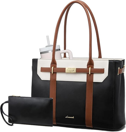 LOVEVOOK Laptop Tote Bag for Women, 2-in-1 Work Teacher Bags by LOVEVOOK