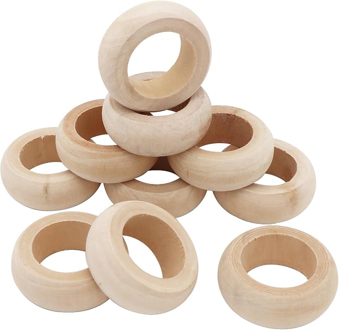 Napkin Rings Dining Table Napkin Holder, Classic Everyday Use Thanksgiving by ARNCRAFT