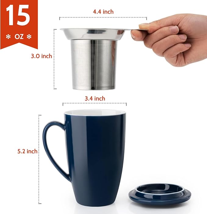 Sweese 15oz Ceramic Tea Cup - Image 2