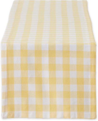 DII Checkered Tabletop Collection 100% Cotton, Machine Washable, Table Runner by DII