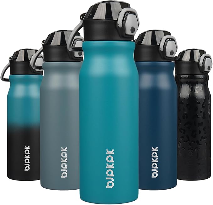 BJPKPK 25 oz Insulated Water Bottle, Stainless Steel Flask | Leak Proof Locking by BJPKPK