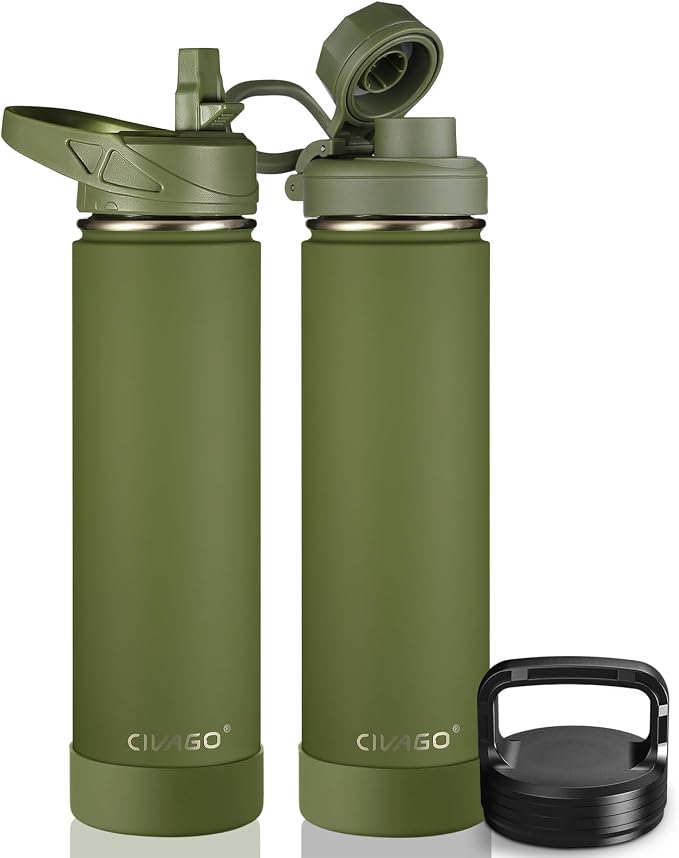 CIVAGO 24 oz Insulated Stainless Steel Water Bottle by CIVAGO