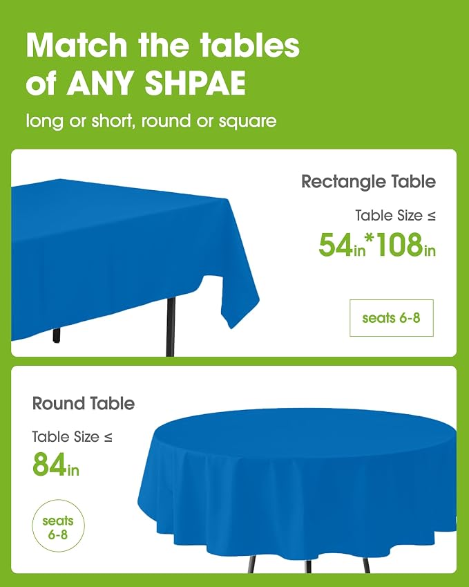 Pureegg Plastic Table Cloth Disposable 12 Pack, Graduation Decorations Class of - Image 2
