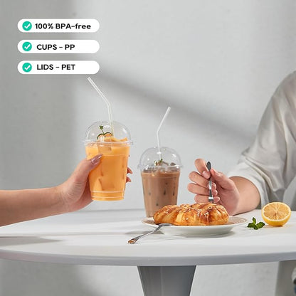 100 PACK 12 oz Clear Plastic Cups - Image 6