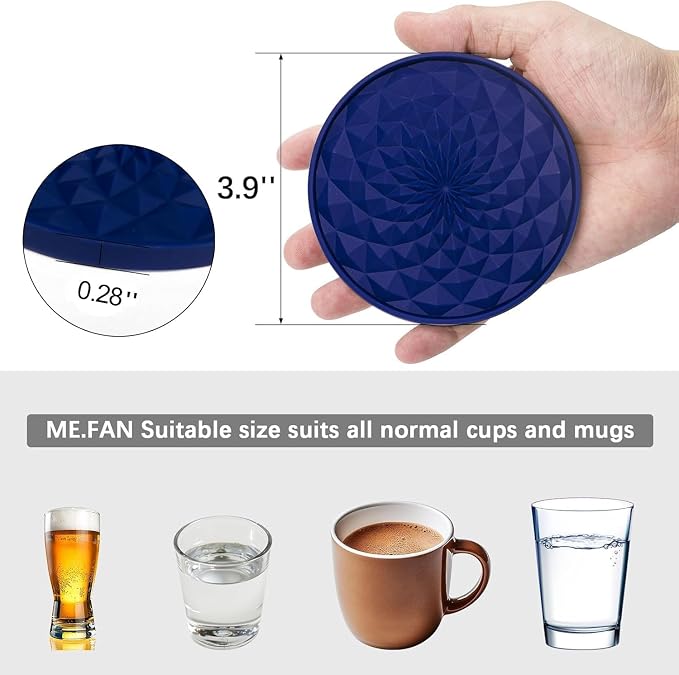 Silicone Coasters with Holders Drink Coasters, Table Cup Mat, - Image 2