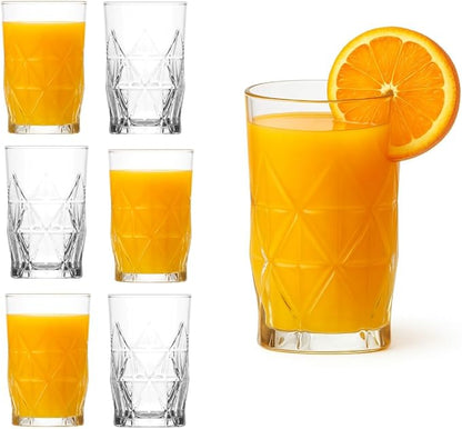 BOHEM'S Small Juice Glasses, Mini Clear Glass Cups Tumblers, Drinking Glassware by BOHEMS