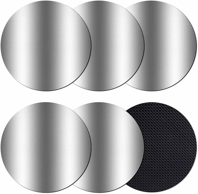 Ombre Dark Grey Coasters Set of 6, Modern Minimalist Geometric Gradient Soft by PIEPLE