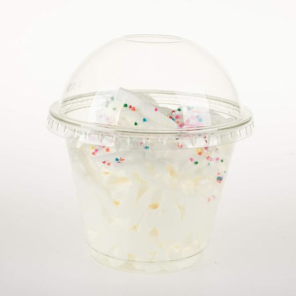 Golden Apple, 9oz-50sets Clear Plastic Cups with Clear Dome lids No Hole…
