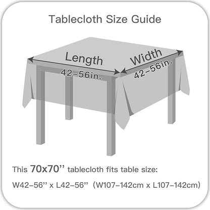 maxmill Square Tablecloth Water Resistance Antiwrinkle Spill Proof Weaved Texture Table Cloth, Decorative Fabric Table Cover for Banquet Parties Event Holiday Dinner, 70 x 70 Inch, Pale Blush