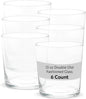 Restaurantware Sumi 12.5 Ounce Double Old Fashioned Glasses Set of 6 Fine-Blown Scotch Glasses - Tempered Dishwasher-Safe Glassware Clear Glass Whiskey Glasses Serve Cocktails and Liquors