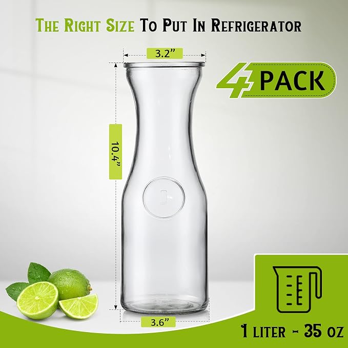 NETANY Set of 4 Glass Carafe - Image 2