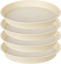 4 Pack of 18 19 inch Plant Saucer Drip Tray, Heavy Duty Deep Plant Saucers by Bleuhome