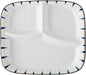 Ceramic Divided Porcelain Dinner Plate - 10 Inch, Breakfast, Lunch, Bowl, Portion Control, Salad - Kitchen Tableware