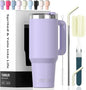 40 oz Tumbler with Handle, Tumbler with Lid and Straw, Double Wall Insulated by Watersy