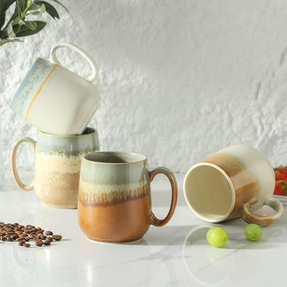 HASENSE Ceramic Coffee Mugs Set of 4, 16 oz Large Reactive Glaze Mugs | - Image 8
