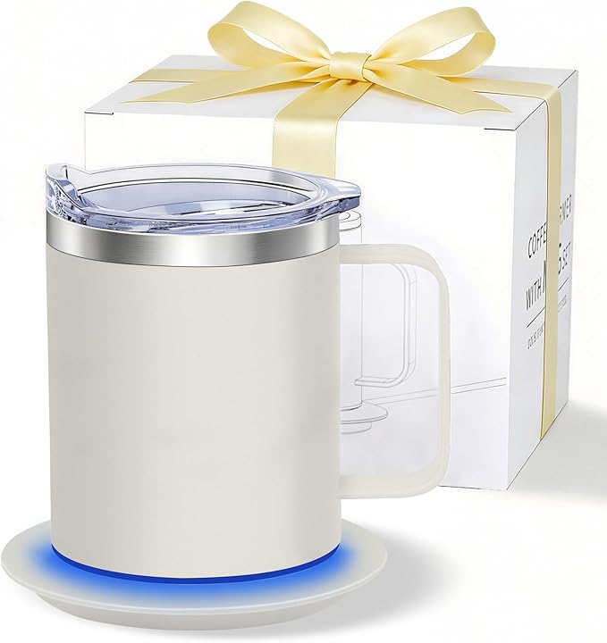 Coffee Warmer with Mug Set, Self Heating Coffee Cup, USB Powered Heated Mug by ZhengluTechnology