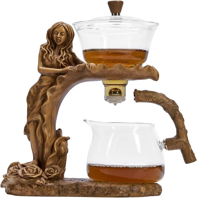 Zurucily Glass Teapot Set with Infuser Semi Automatic Tea Set Magic Teapot by zurucily