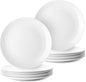 BTaT- White Dinner Plates, 10.5 inch, Restaurant Dishes by BrewToATea