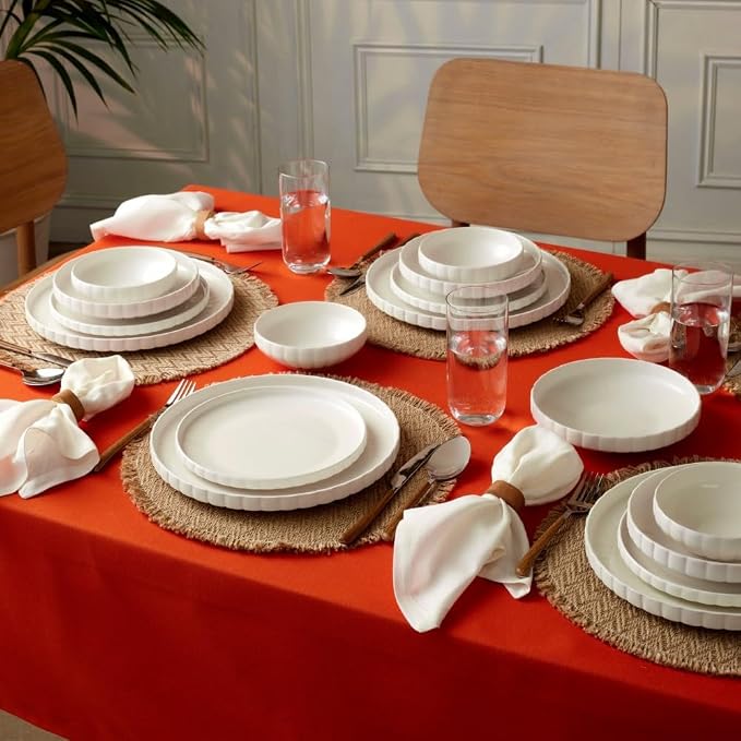 Karaca 24-Piece Bone China Pumpkin Dinnerware Set - Image 2