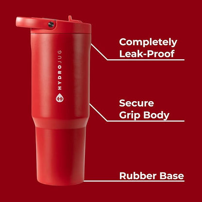 HydroJug Sport 40 oz Insulated Stainless Steel Water Bottle, Alumni Red - Image 2