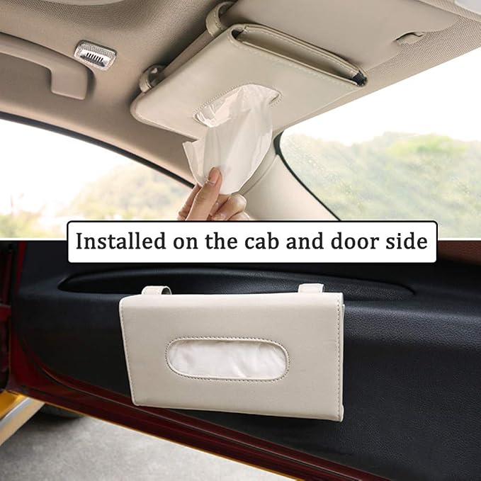 Carstuus Beige Car Tissue Holder - Image 3
