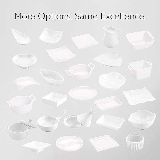 Restaurantware 2.5 Inch Mini Dishes 10 Oven-Safe Square Sauce Dishes - Microwave-Safe Serve Appetizers Desserts or Condiments White Porcelain Tasting Plates For Samples or Individual Portions