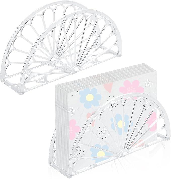 24 Pcs Napkin Holder Plastic Clear Napkin Holders by Worldity