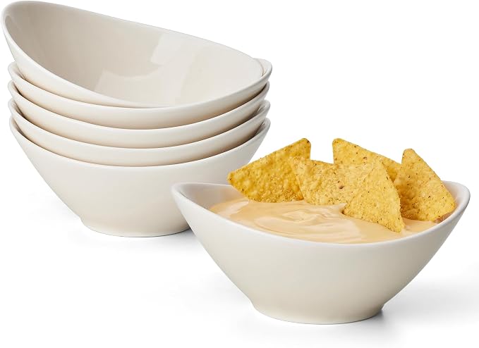 Teocera 5 Inch Porcelain Small Bowls Set, 6 Ounce small serving bowls by Teocera