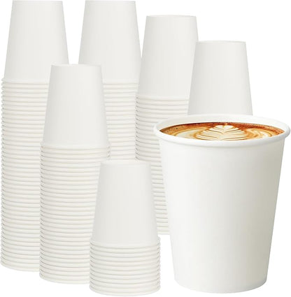 100 Pack 8 oz Paper Cups, Disposable Coffee Cups, or Juice by VPACKDUO