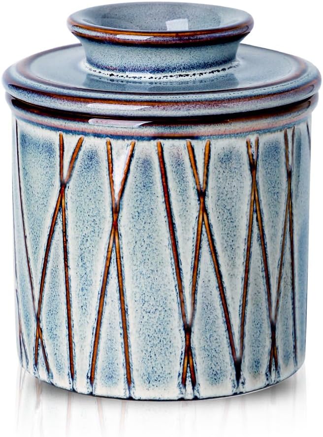 HVH Ceramic Butter Crock, French Butter Dish by HVH
