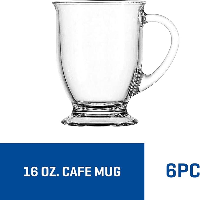 Anchor Hocking Café Glass Coffee Mugs, 16 oz - Image 2