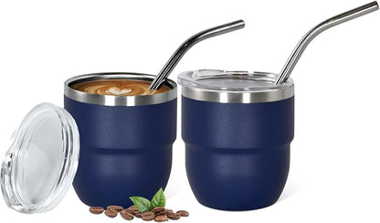 CHLJAR Espresso Cups, 4oz Insulated Espresso Cup Set of 2, Espresso Shot Cups by Unknown