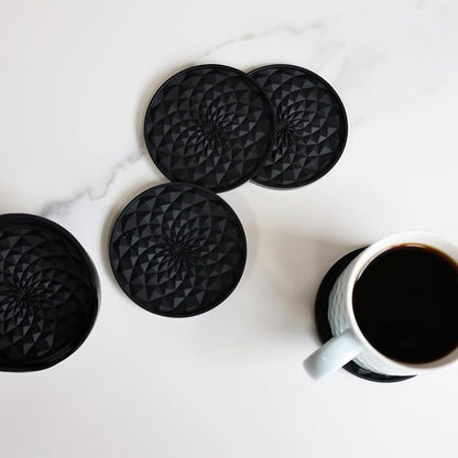 Coasters with Holders Drink Silicone Coasters, Table Cup Mat, - Image 8
