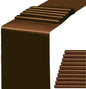 Satin Brown Table Runners 10 Pack 12 x 108 Inches Polyester by WENSINL