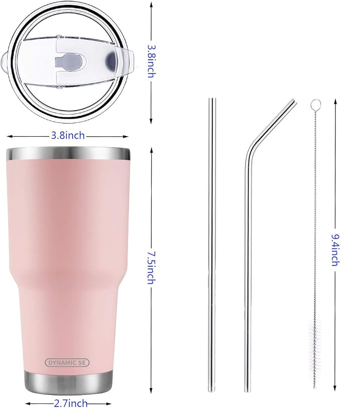 D·S 30oz Sakura Pink Tumbler Double Wall Vacuum Insulated Travel Coffee Mug | - Image 3