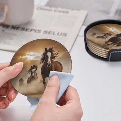 6 Pcs Leather Coasters for Drinks - Image 6