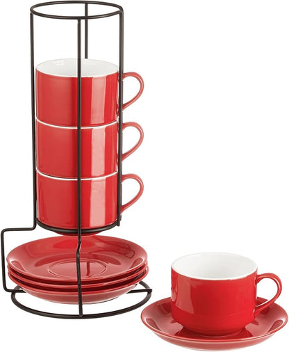 YOLIFE 8oz Porcelain Stackable Cappuccino Cups by YOLIFE