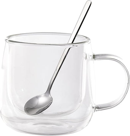 Double Wall Glass Coffee Mugs 10 Oz by Unknown