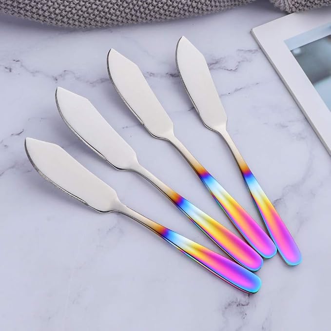 Buyer Star Cheese Butter Knife, Stainless Steel 18/10 6" Mini Desert Knives - Image 6