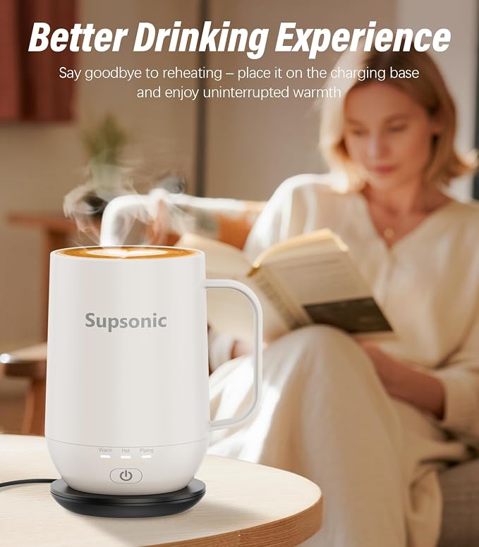 Supsonic - 16oz Self Heating Coffee Mug, Smart Heated Coffee Mug Faster - Image 4