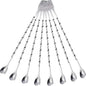 Boao 8 Pcs 10 Inch Long Bar Spoon Cocktail Spoon Stirring Mixing Stainless by Boao