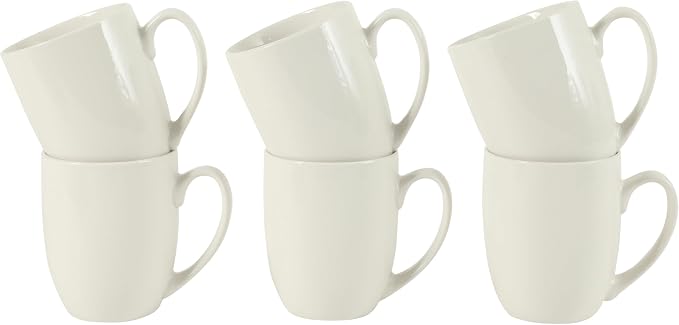 Gibson Home Great Essentials 16 Ounce Porcelain Coffee Mugs by GibsonHomewares