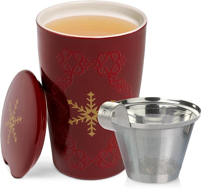Tea Forte Double-Walled Ceramic Kati Cup, Warming Joy, 12 oz | Insulated Ceramic - Image 5