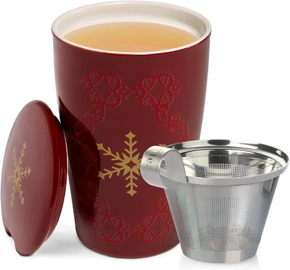Tea Forte Double-Walled Ceramic Kati Cup, Warming Joy, 12 oz | Insulated Ceramic - Image 5