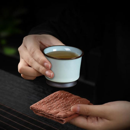 KAMMAK Japanese Tea Cups, 3.2 Oz Small Handmade Ceramic Teacups, Loose Leaf and - Image 5
