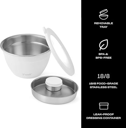 S'well Stainless Steel Salad Bowl Kit 64oz, Comes - Image 3