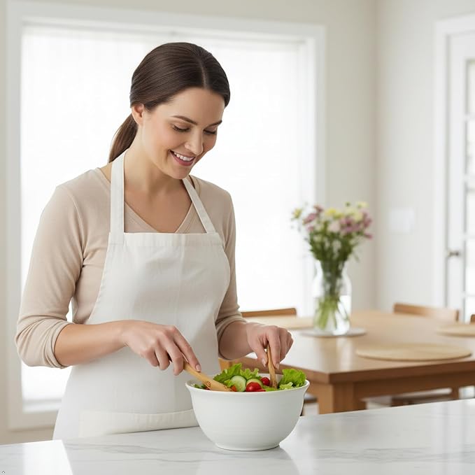 Soup Bowls, 40 Ounce Deep Ceramic Bowl Sets - Image 5